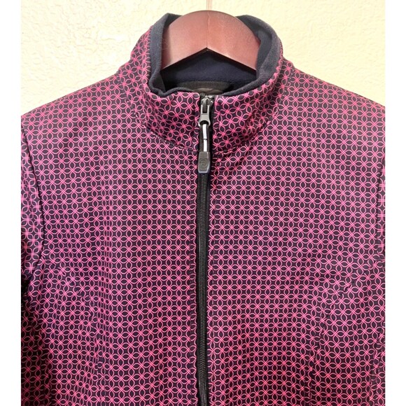 ROPER Women's Pink/ Geometric Softshell Fleece Lined Tech Jacket Cowgirl Small - Picture 3 of 9